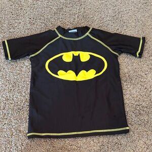 Batman Kids Rashguard - Black and Yellow